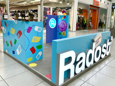 Interiér predajne Radosť – OC Laugaricio
