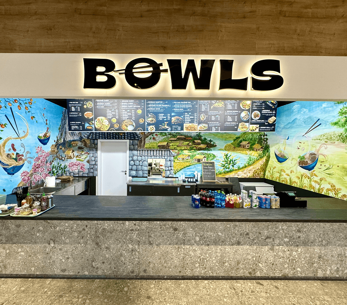 Interiér predajne BOWLS – OC Laugaricio