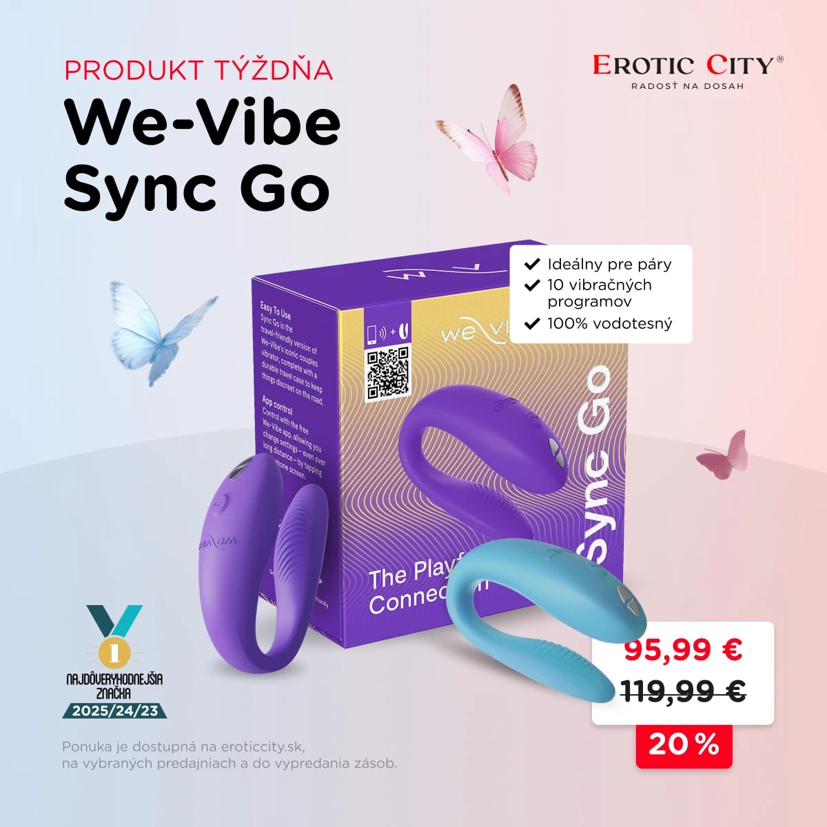 Produkt týždňa v Erotic City – We-Vibe Sync Go so zľavou 20 %