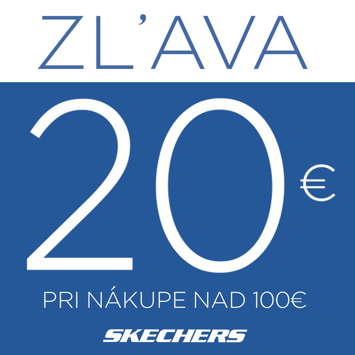 Zľava 20 € pri nákupe nad 100 € v Skechers