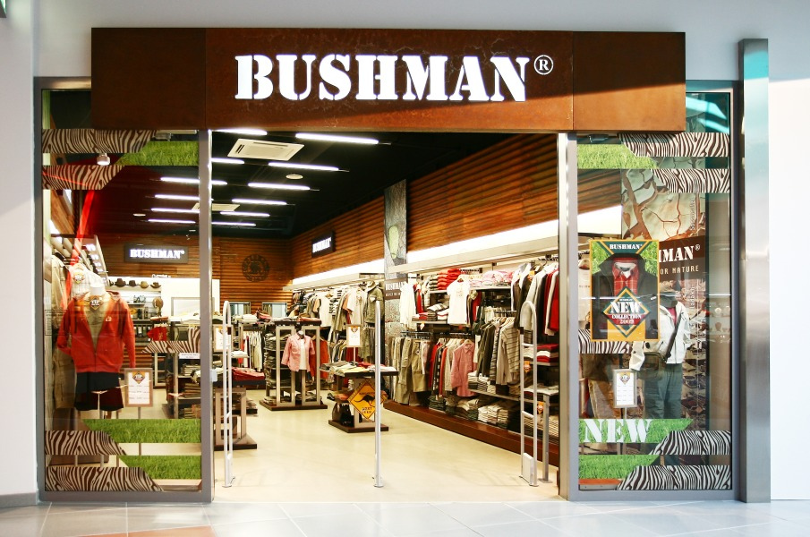 Interiér predajne Bushman – OC Laugaricio