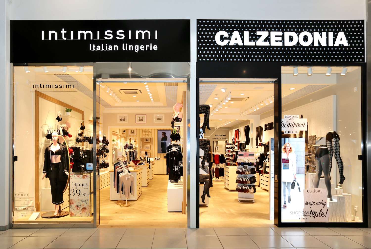 Interiér predajne Calzedonia – OC Laugaricio