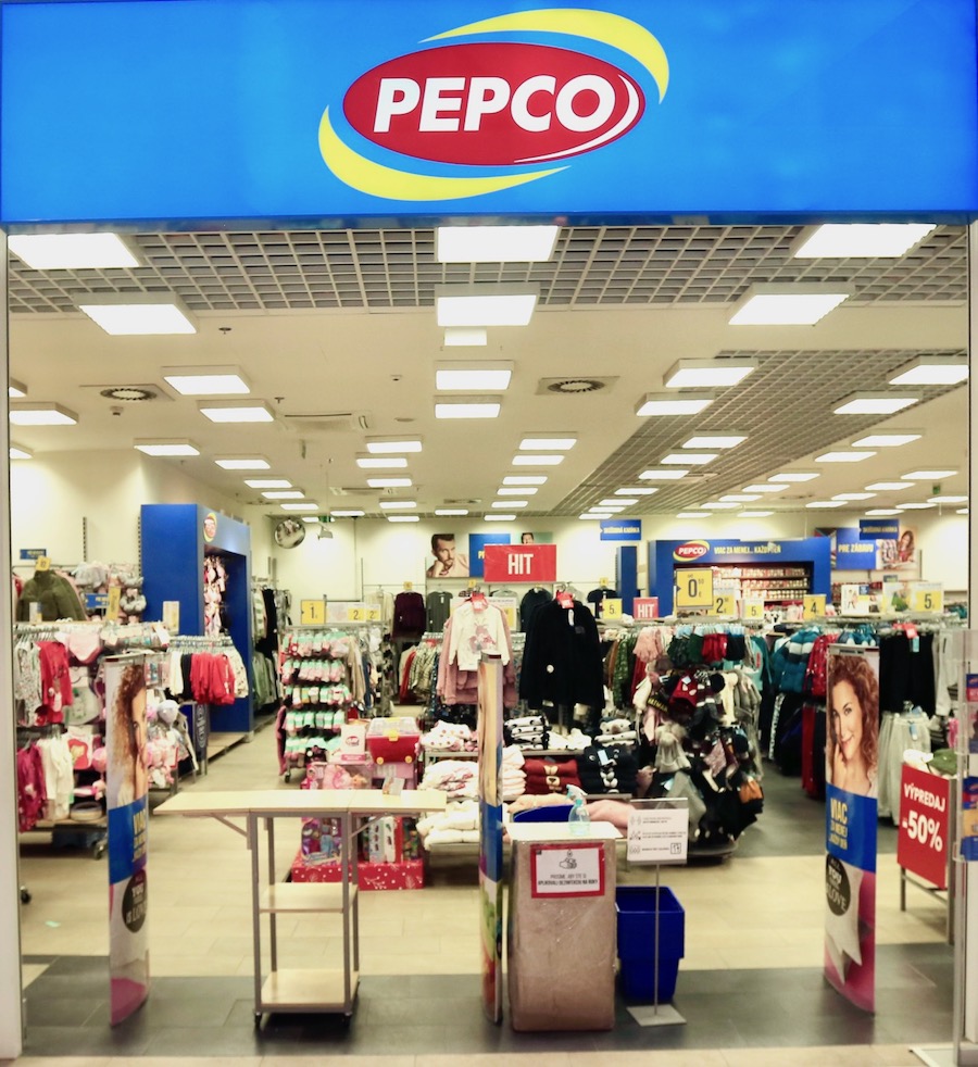 Interiér predajne Pepco – OC Laugaricio